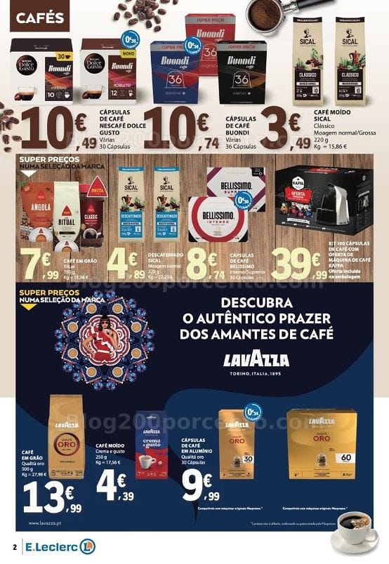 Antevisão Folheto E-LECLERC Especial Bebidas Quentes Promoções de 27 outubro a 8 novembro